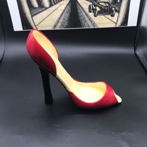 CERAMIC RED ELEGANT STILETTO HIGH HEEL ART ORNAMENT